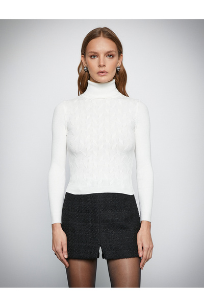 Koton Pulover de damă ecru 3WAK90376HT