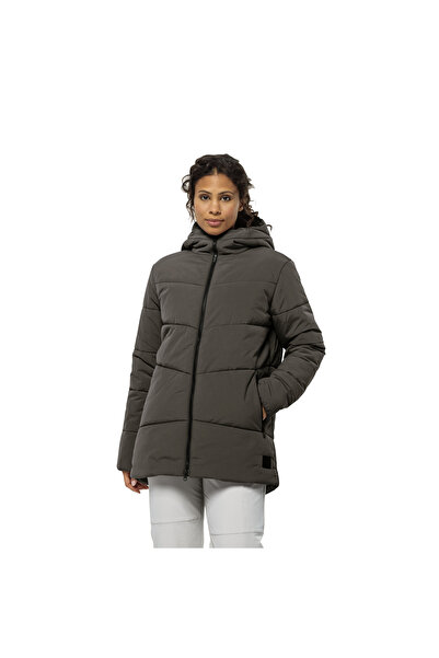 Jack Wolfskin Karolinger Long Kadın Kahverengi Outdoor Ceketi KADIN OUTDOOR C...