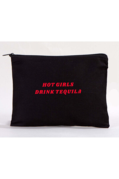 Boom town Несесер за гримове с черна текила - калъф за моливи и кутия от суро...