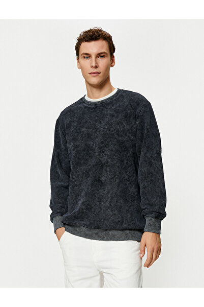 Koton Πλενόμενο Sweat Crew Neck Tie-Dye Look μακρυμάνικο βαμβακερό