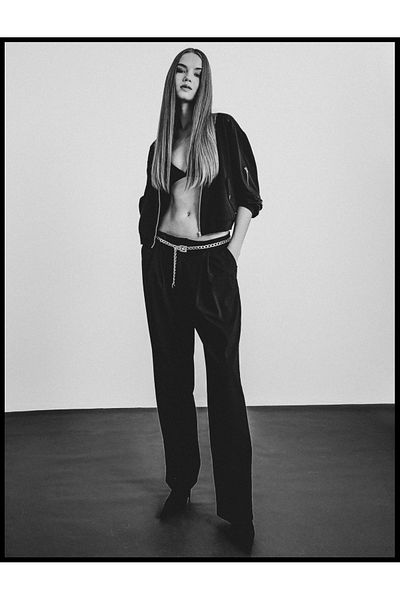 Koton Fabric Trousers Straight Leg Pleated Buttoned