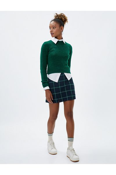 Koton Basic Knitwear Sweater Long Sleeve Crew Neck