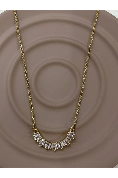 SUNSHİNE ACCESSORY قلادة لون ذهبي فولاذي 45 سم