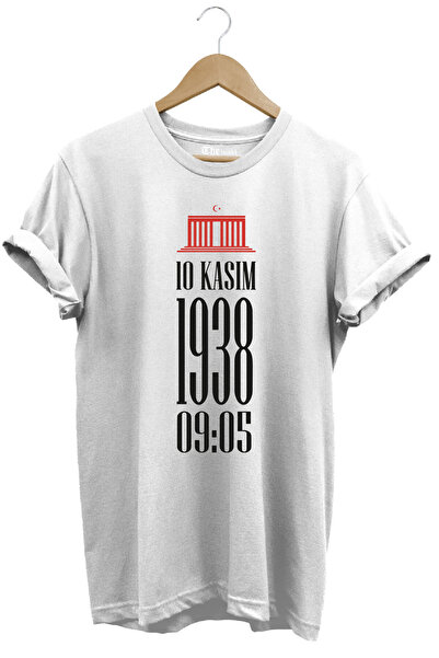 The Baski Ataturk 10. novembar Anıtkabir Štampano 100% pamuk Bela majica