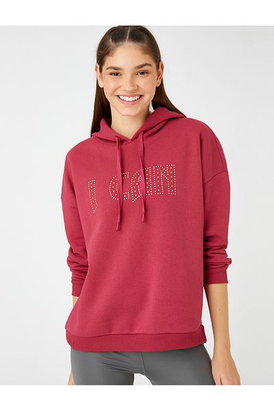 Koton Weiches, strukturiertes, bedrucktes, warmes Sweatshirt