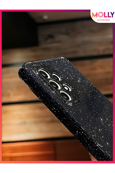 Molly Neon Pink Berry Glitter Shiny Silicone Case for Samsung Galaxy A32