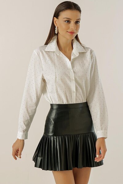 By Saygı Міні-сорочка з довгими рукавами та застібкою на ґудзиках