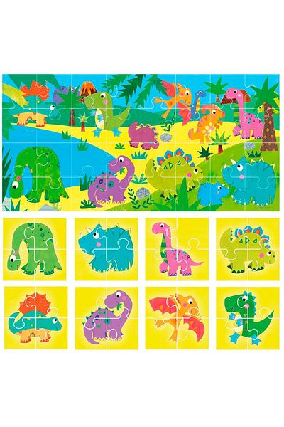 CARIOCA Headu 8 1 Double Sided Dinosaur It22243