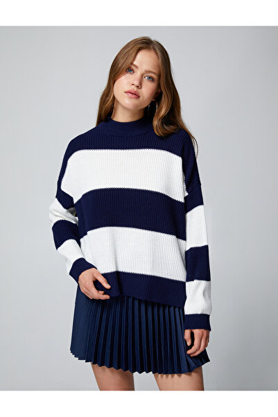 Koton Tricotaj cu guler rotund Pulover cu mânecă lungă cu nervuri