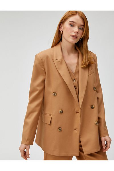 Koton Girl's Camel Feather Jacket 3WAK50229UW
