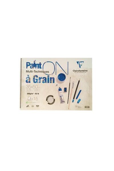 Clairefontaine Claırefontaine Paınt On A Gramaın 35 * 50 cm Çizim Blok 200 gr 15 Yaprak Resim Defteri 6'lı