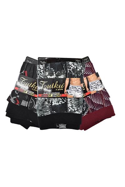 CUBBUX Ttku 8-pack Προϊόν ευκαιρίας! Ανδρικά χτενισμένα βαμβακερά πολύχρωμα μπόξερ