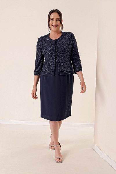 By Saygı Imported Crepe Griter Dress Jacket B.B. Team