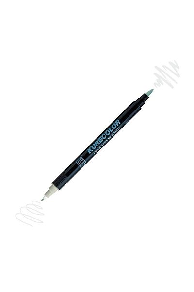 Zig Kurecolor Mangaca Fine&Brush Double Sided Pen CNKC-2200 No 840 Green Gray 1