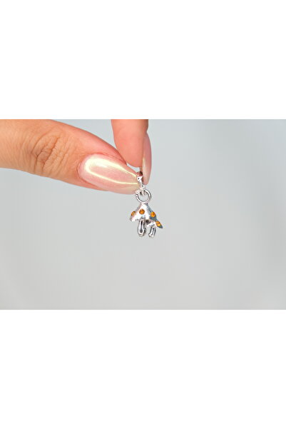 CYB STUDİO Double Mushroom Figured Stainless Steel Charm