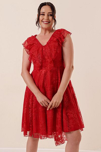 By Saygı Batista Guler Dantela Si Captusita B.b. Rochie
