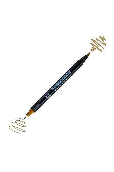Zig Zıg Kurecolor Cartoonist Fine & Brush Marker Cnkc2200 Double Ended Manga and Graphic Marker No:784 Dark