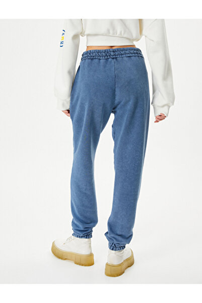 Koton Cotton Jogger Sweatpants - Pocketed and Pale Effect