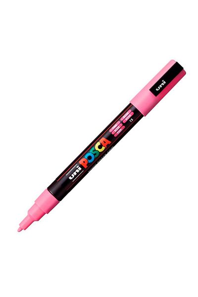 UNİ-BALL Uni-Ball Posca 0.9-1.3 Pink Water-Based Pen - Poster Marker, Pc-3M