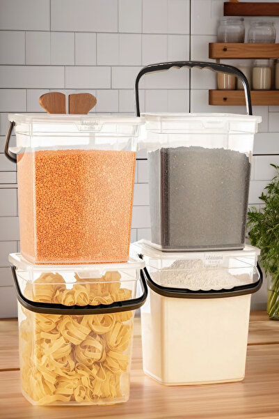 Open Home Concept 6-Liter Mega Size 4-Piece Flour Pulses Container - Detergent Storage Set