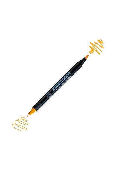 Zig Zıg Kurecolor Cartoonist Fine & Brush Marker Cnkc2200 Double Ended Manga and Graphic Marker No:404 Brigh