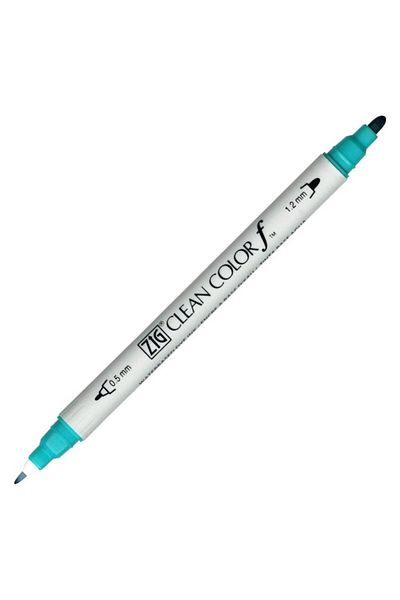 Zig Clean Color F Tcs-6000t 042 Turquoise Green Double Sided Pen