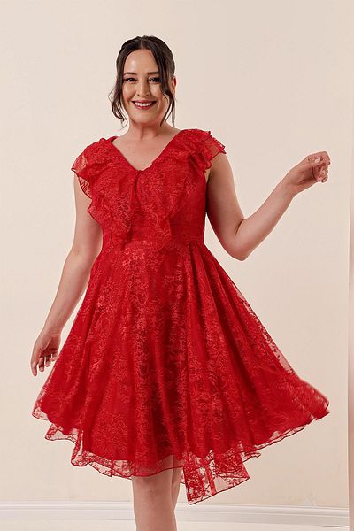 By Saygı Batista Guler Dantela Si Captusita B.b. Rochie