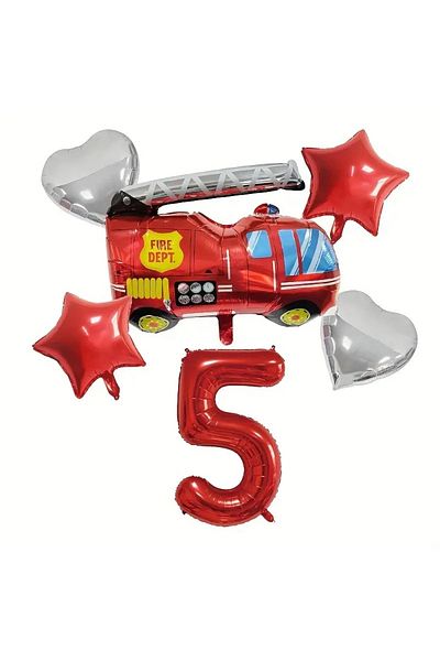 CANSIN Fire Engine 5 Years Foil Set