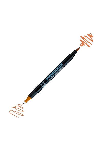 Zig Zıg Kurecolor Cartoonist Fine & Brush Marker Cnkc2200 Double Ended Manga and Graphic Marker No:723 Sand