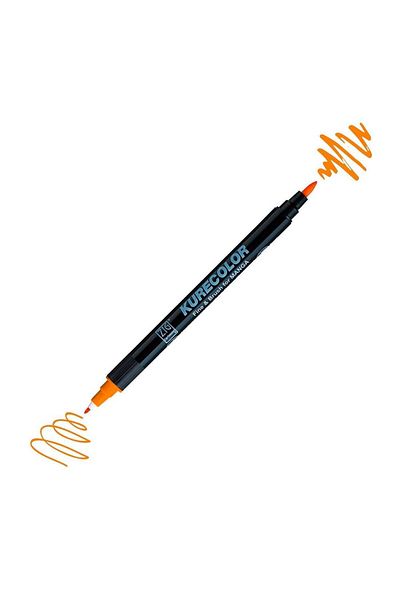Zig Zıg Kurecolor Cartoonist Fine & Brush Marker Cnkc2200 Double Ended Manga and Graphic Marker No:406 Cadmi
