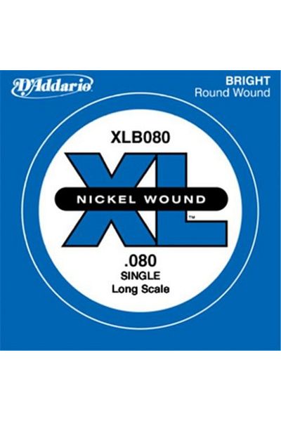 Daddario Xlb080 Bass Guitar - Single String, (LA), Xl Nickel Wound, 0.080 Ga Bass String Single Nickel Round Woundlon