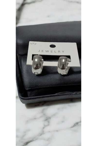 Bontexs Kadın Halka Küpe Gümüş Renk