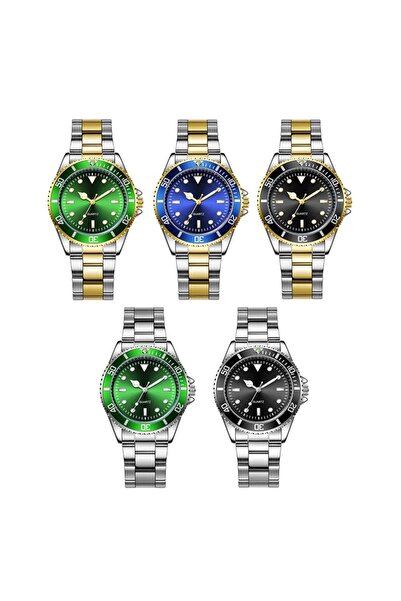 İSTLİV Erkek Rolex Modeli Gümüş- Mavi Rengi Kol Saati