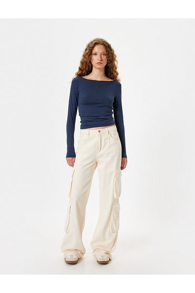 Koton Long Sleeve Body Basic Crew Neck Slim Fit