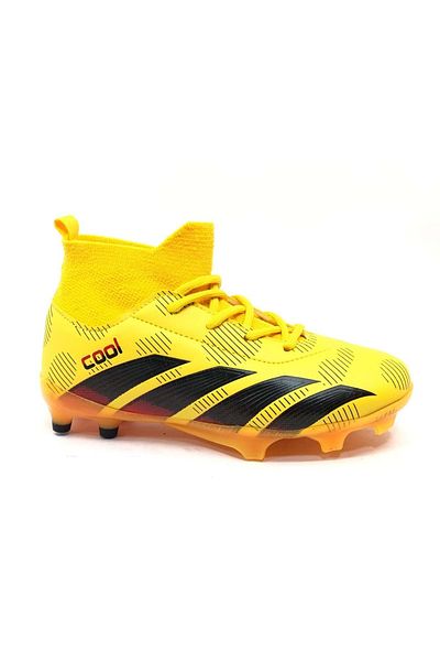 Kids Club Shoes Ghete de fotbal pentru copii Neymar Cool - cu șosete, GALBEN