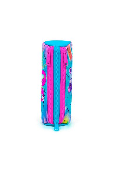 Coral High Μπλε ροζ Flamingo τσάντα στυλό τριών διαμερισμάτων - κορίτσι