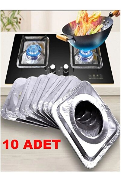 Genel Markalar 10 ADET Karee Ocak Üstü Yağ Koruyucu Alüminyum Levha 23*23 cm ...