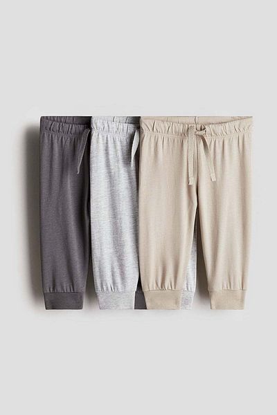 H&M 3-pack Cotton Jersey Joggers