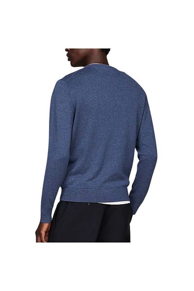 Tommy Hilfiger Men's Brand Logo Long Sleeve Casual Blue Sweatshirt Mw0Mw14748-Dbz