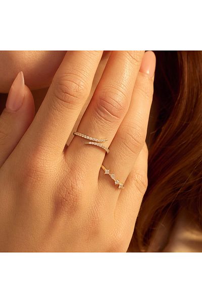 Beloro Jewels Monte Napoleone Mea 9 Karat Goldring mit Zirkonia Bo330030
