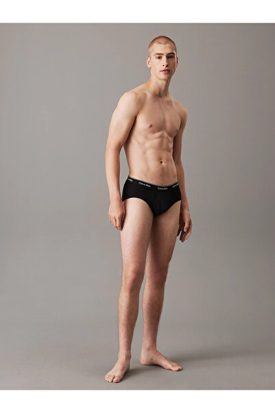 Calvin Klein Erkek Beli Lastikli Marka Logolu Slip Siyah Boxer 000NB3998A-PRU