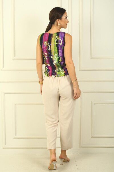 By Saygı Ayrobin Skinny Leg - Elastic Waist and Pocket Trousers