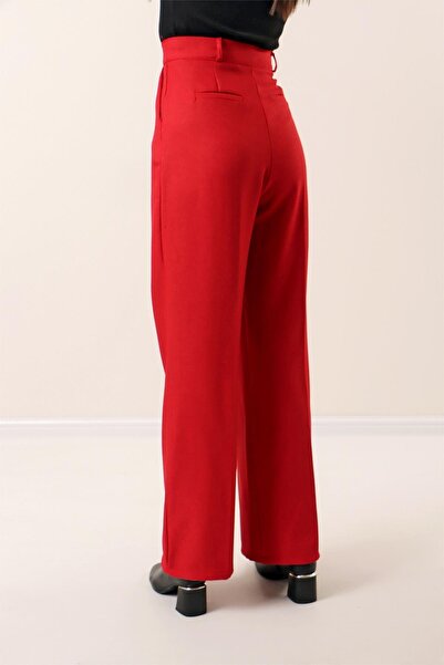 By Saygı Side Pocket Wool Effect Palazzo Trousers