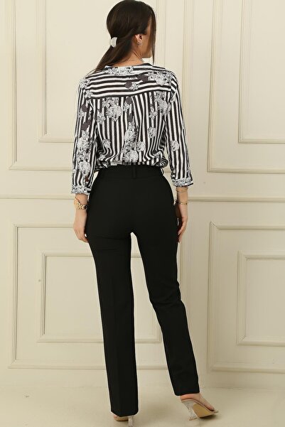 By Saygı Плісировані брюки палаццо з боковими кишенями