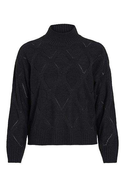 VILA Strickpullover mit hohem Kragen