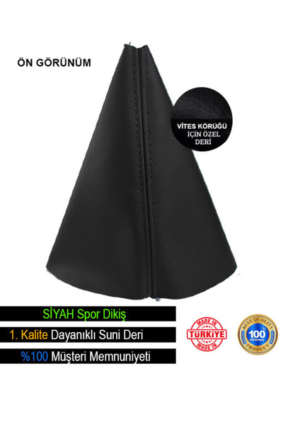 BAVETA Mazda Rx8 Black Leather Custom New Design Black Sport Stitching Gear Shift Gaiter