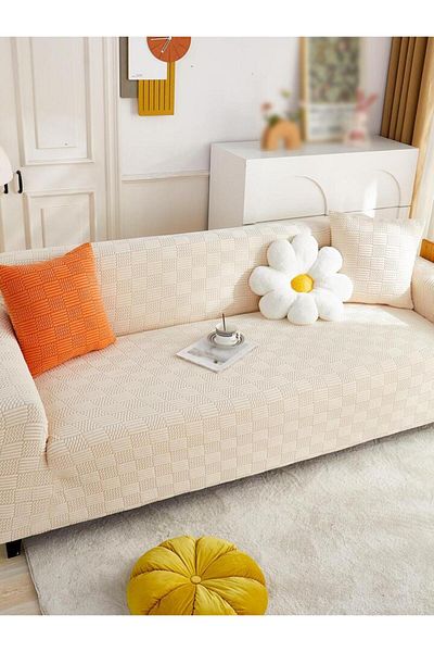 uzhanem Seat Cover Seat Cover 1 Piece for 3Seater Sofa Lycra High Quality