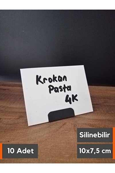 Şeffaf Etiket 10 komada brisivih crno-belih etiketa, PVC tabla A7 10x7.5cm, d...