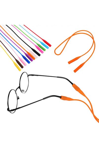 BVER 10Pcs Mixed Color Silicone Glasses Strap Lanyard
