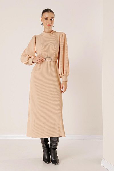 By Saygı Rochie cu umeri cu centura in talie